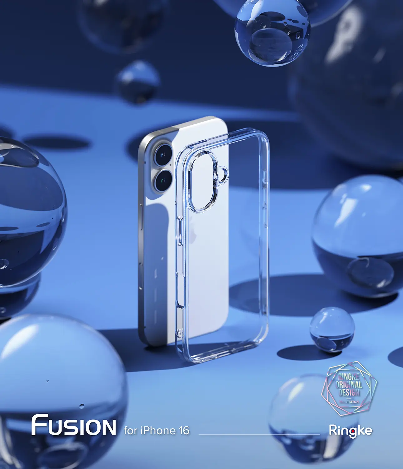 Fusion Case iPhone 16 Genomskinlig