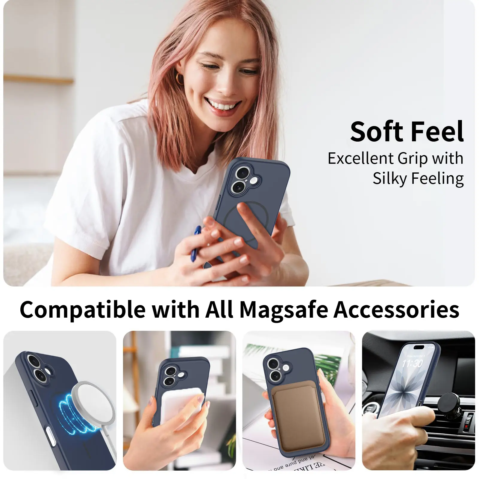 MagSafe-skal SoftArmor iPhone 16 Blå
