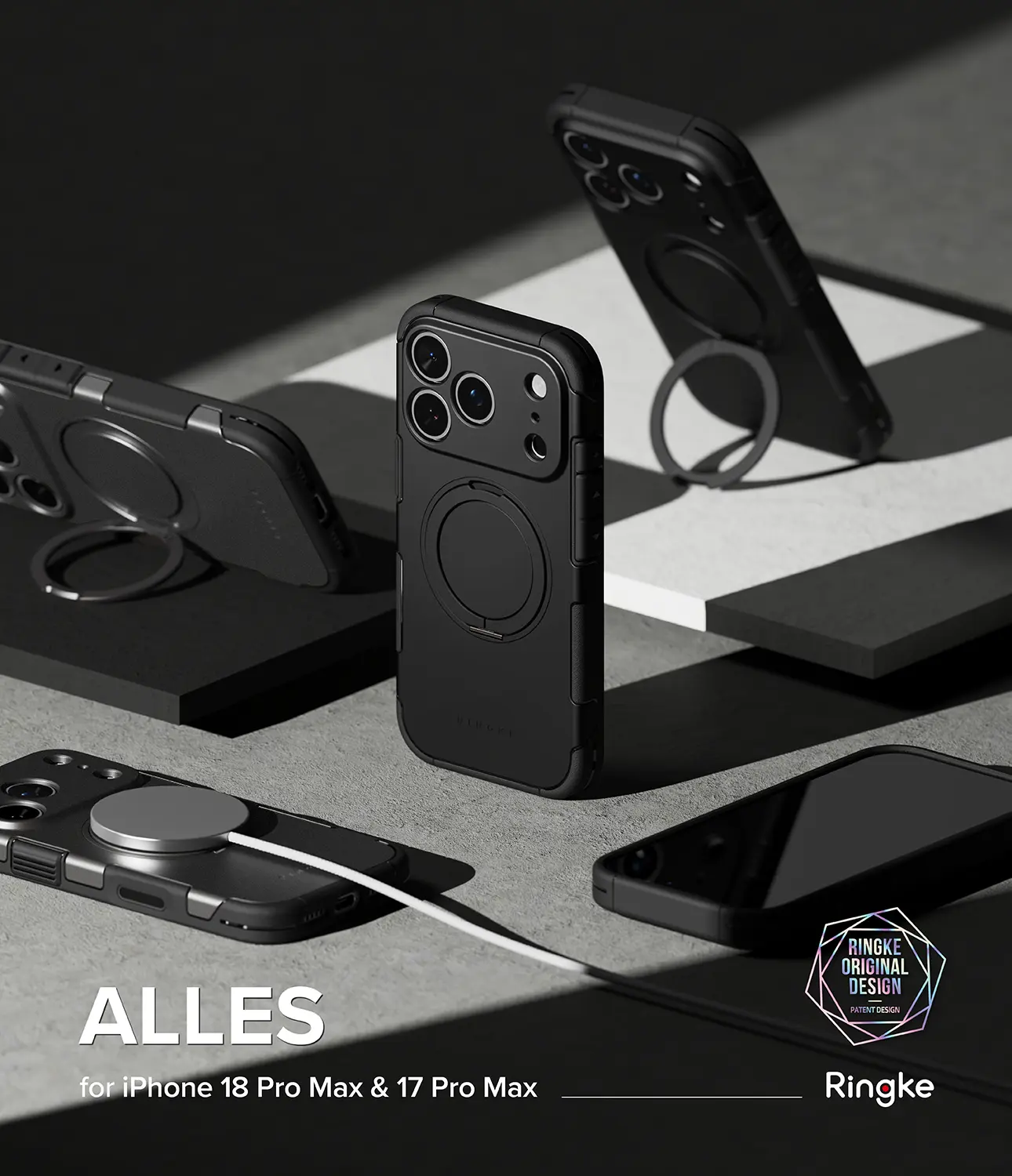 Alles Magnetic Case iPhone 18 Pro Max Svart