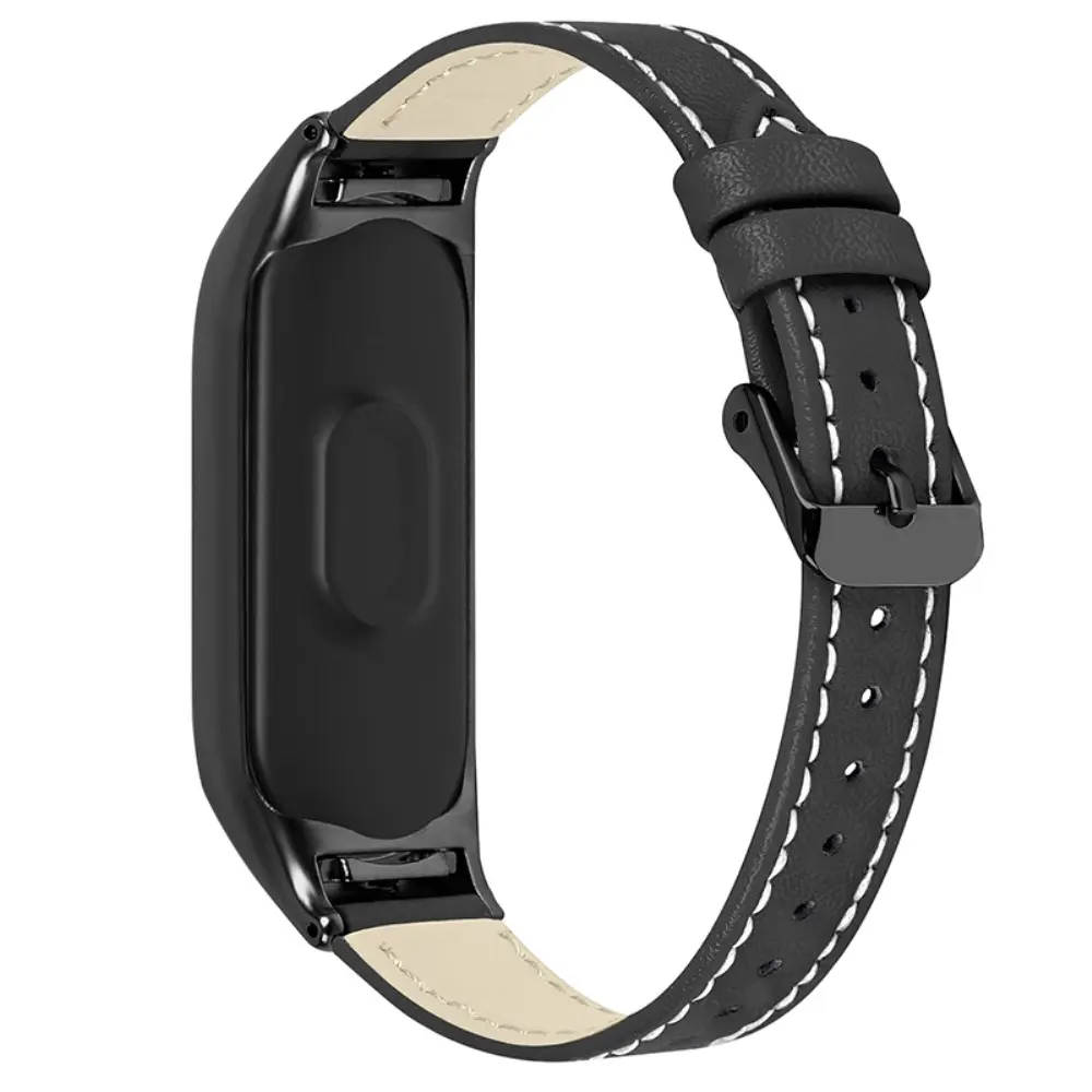Läderarmband Xiaomi Mi Band 7 svart