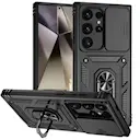 Hybridcover Ring + Kamerabeskyttelse Samsung Galaxy S24 Ultra Sort