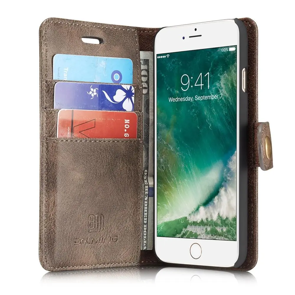 Magnet Wallet iPhone SE 2022 Brown