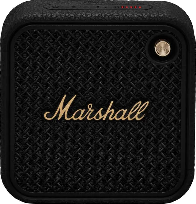 Willen II - Liten Bärbar Bluetooth-högtalare, Black & Brass