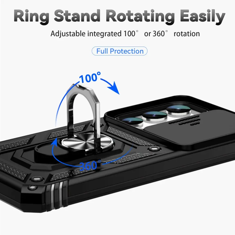 Hybridskal Ring + Kameraskydd Samsung Galaxy S23 Svart