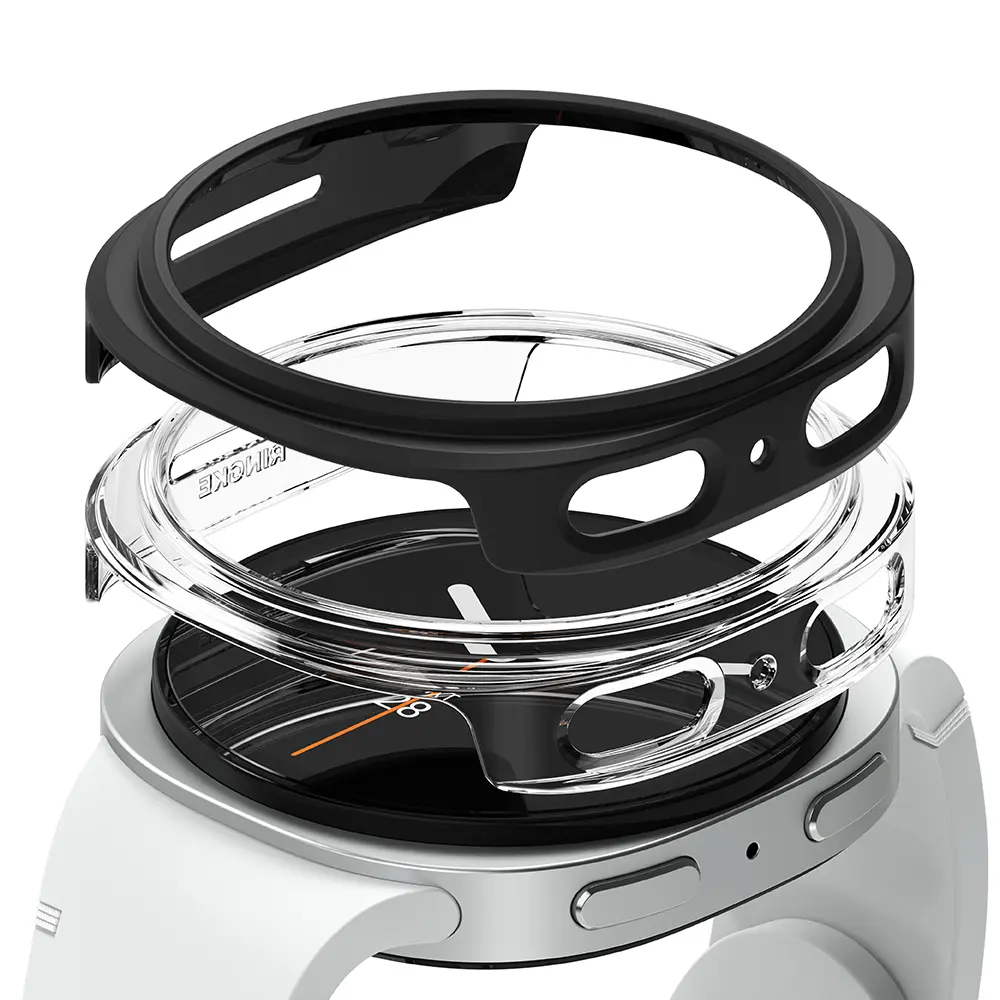 Slim Case (2-pack) Samsung Galaxy Watch 8 44mm Matte Black & Clear