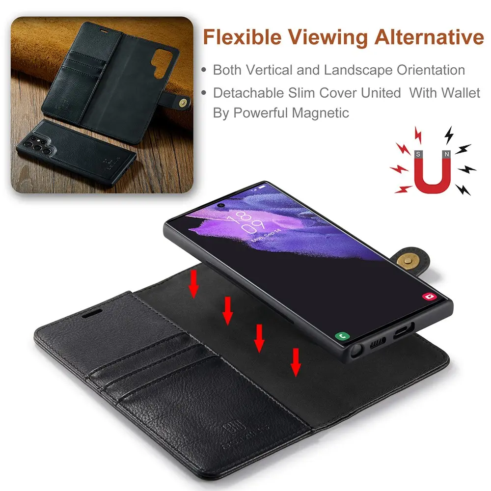 Magnet Wallet Samsung Galaxy S22 Ultra Black
