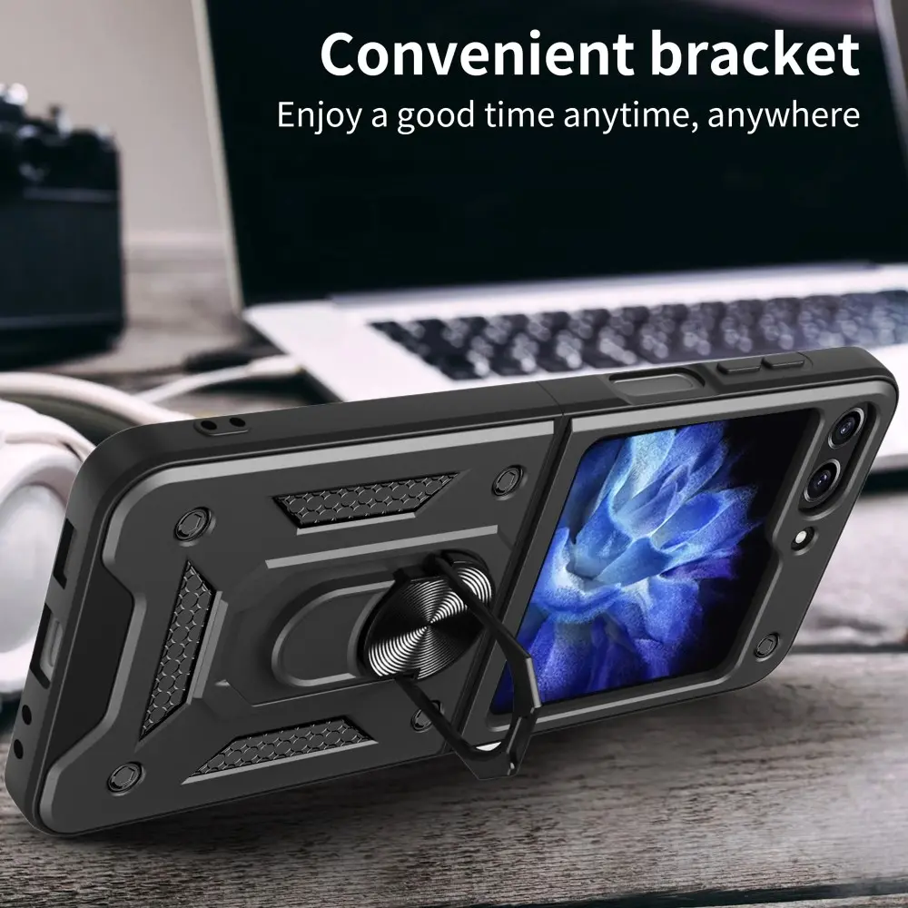 Hybridskal Tech Ring Samsung Galaxy Z Flip 6 svart