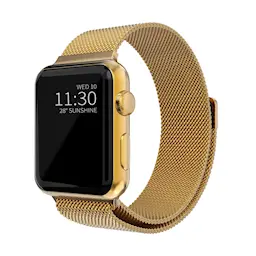 Armbånd Milanese Loop Apple Watch Series 9 45mm Guld
