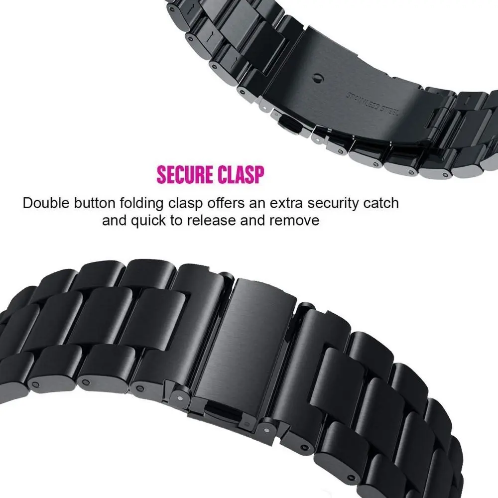 Metallarmband Huawei Watch GT 2 46mm/Watch GT 2e/Watch GT Svart
