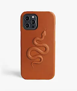 Kuori iPhone 12 Pro Max Snake Cognac