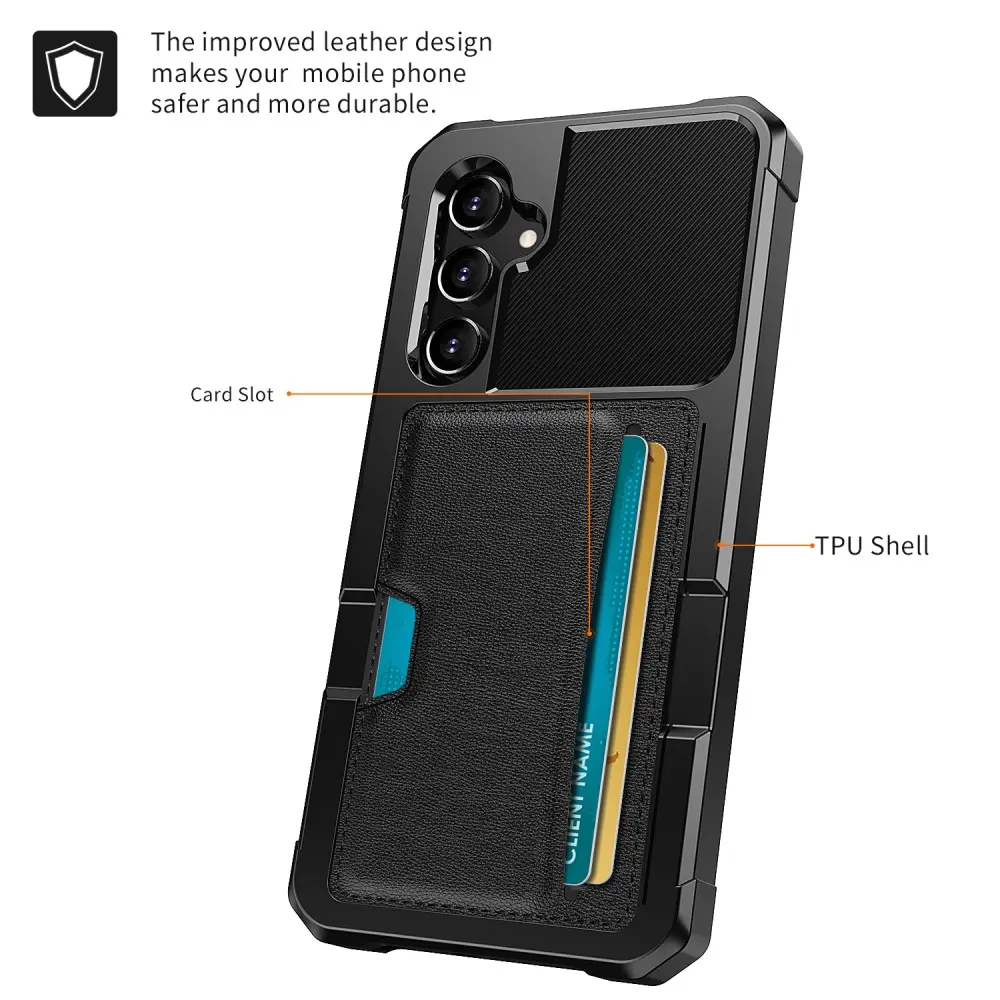 Tough Card Case Samsung Galaxy S25 Plus svart