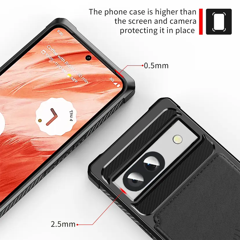 Tough Multi-slot Case Google Pixel 8a Svart