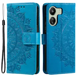 Nahkakotelo Mandala Xiaomi Redmi 13C sininen