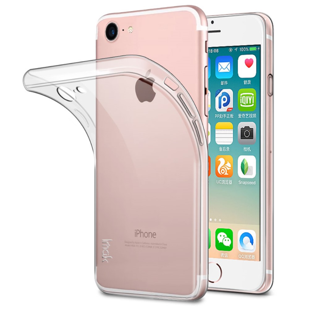Imak TPU Deksel iPhone SE 2020 Gjennomsiktig - Stilrent mobildeksel - Beskytter mobilen din mot skader og slitasje