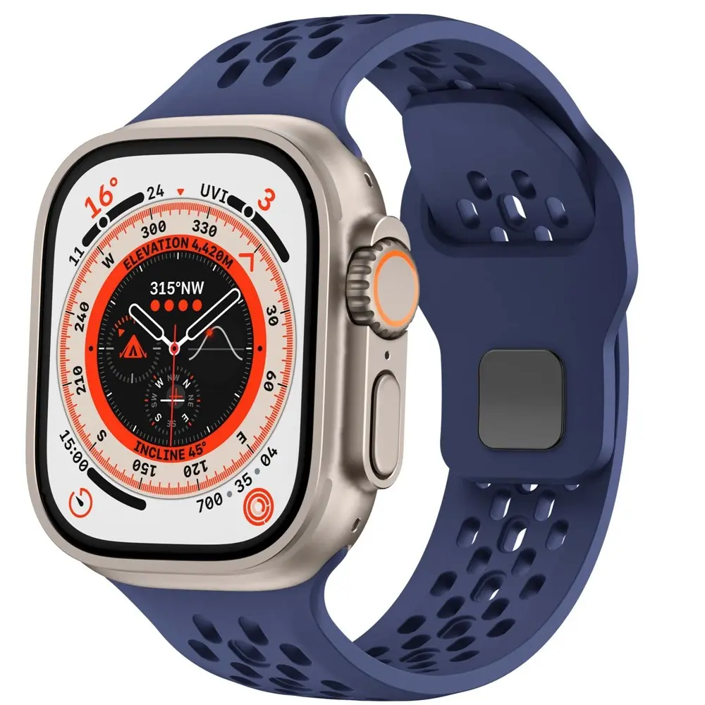 Silikonarmband Sport Apple Watch Series 1-3 42mm Mörkblå