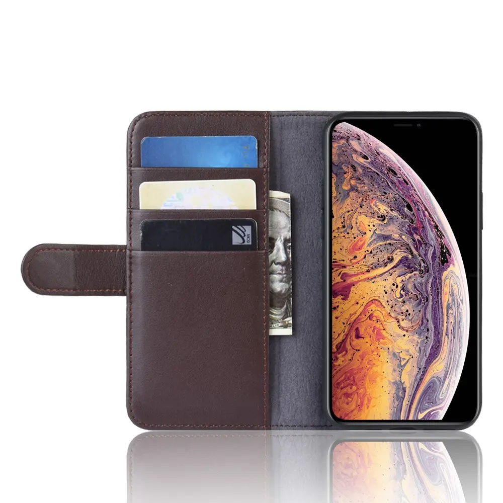 Äkta Läderfodral iPhone 11 Pro Max Brun