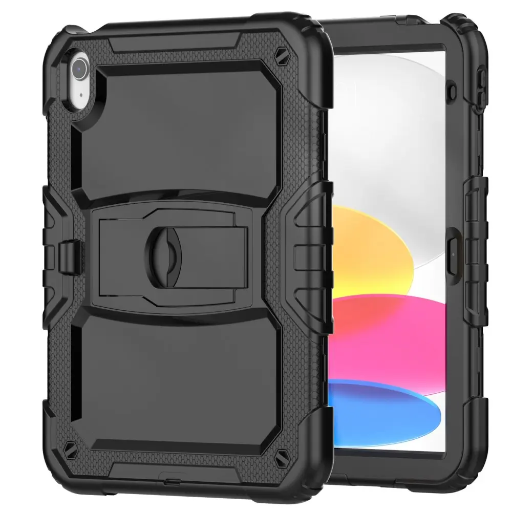 Full Cover Rugged Kickstand Case Apple iPad 11 11th Gen (2025) svart