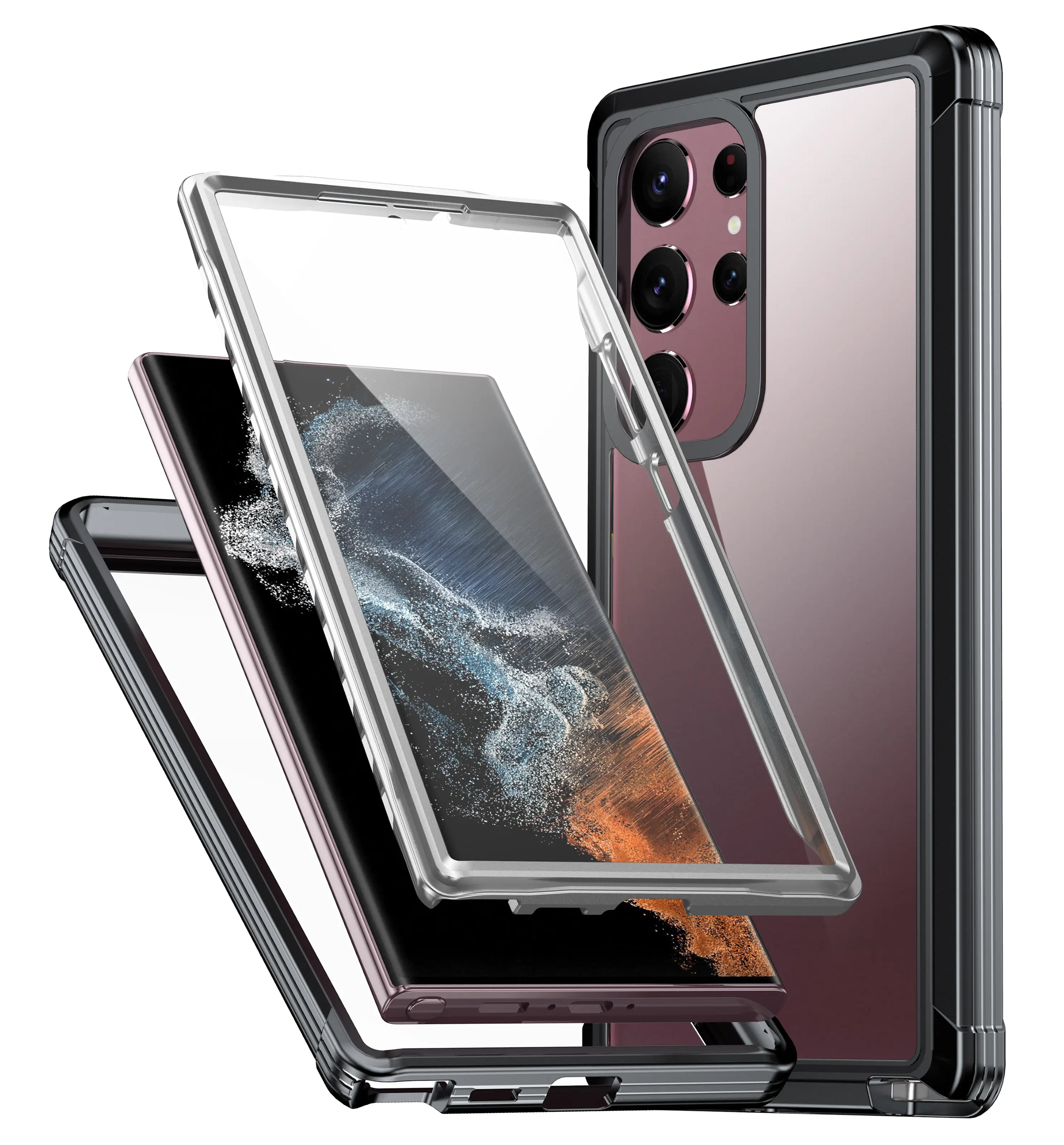 Premium Full Protection Case Samsung Galaxy S22 Ultra Sort