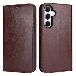 Suojakotelo Aito Nahka Samsung Galaxy A25 Tummanruskea