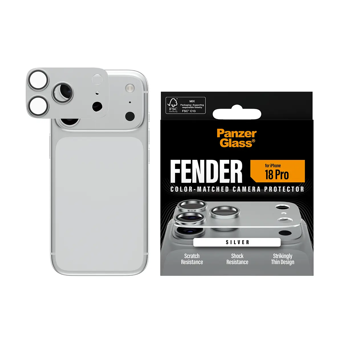 iPhone 18 Pro Fender Camera Protector Silver