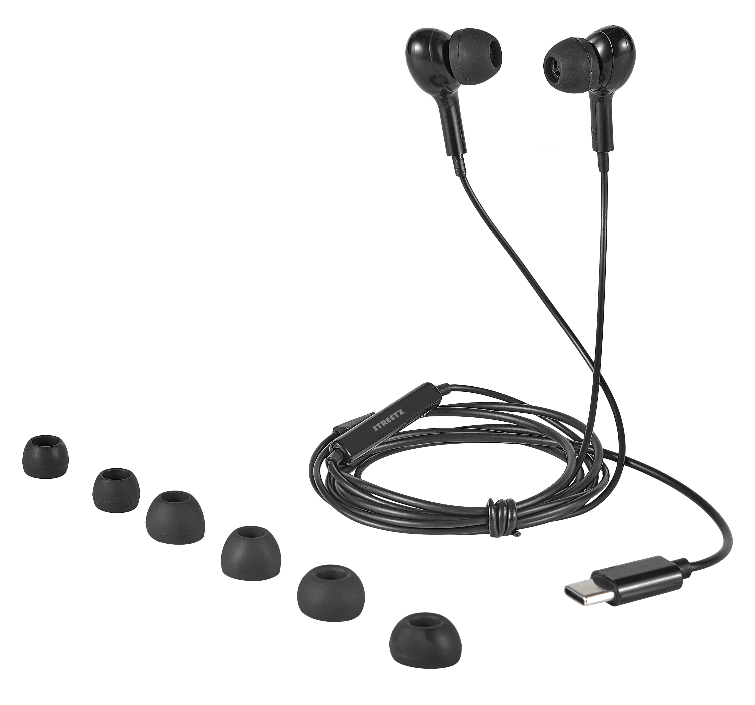 USB-C Earbuds In-ear Svart