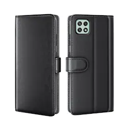 Ægte Læderetui Samsung Galaxy A22 5G Sort