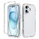 iPhone 16 Mobilcover med beskyttelsesramme, Gennemsigtig
