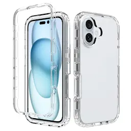 Full Cover Deksel iPhone 16 Gjennomsiktig