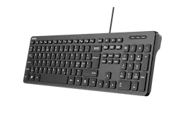 Kablet membrantastatur med medietaster USB, Svart