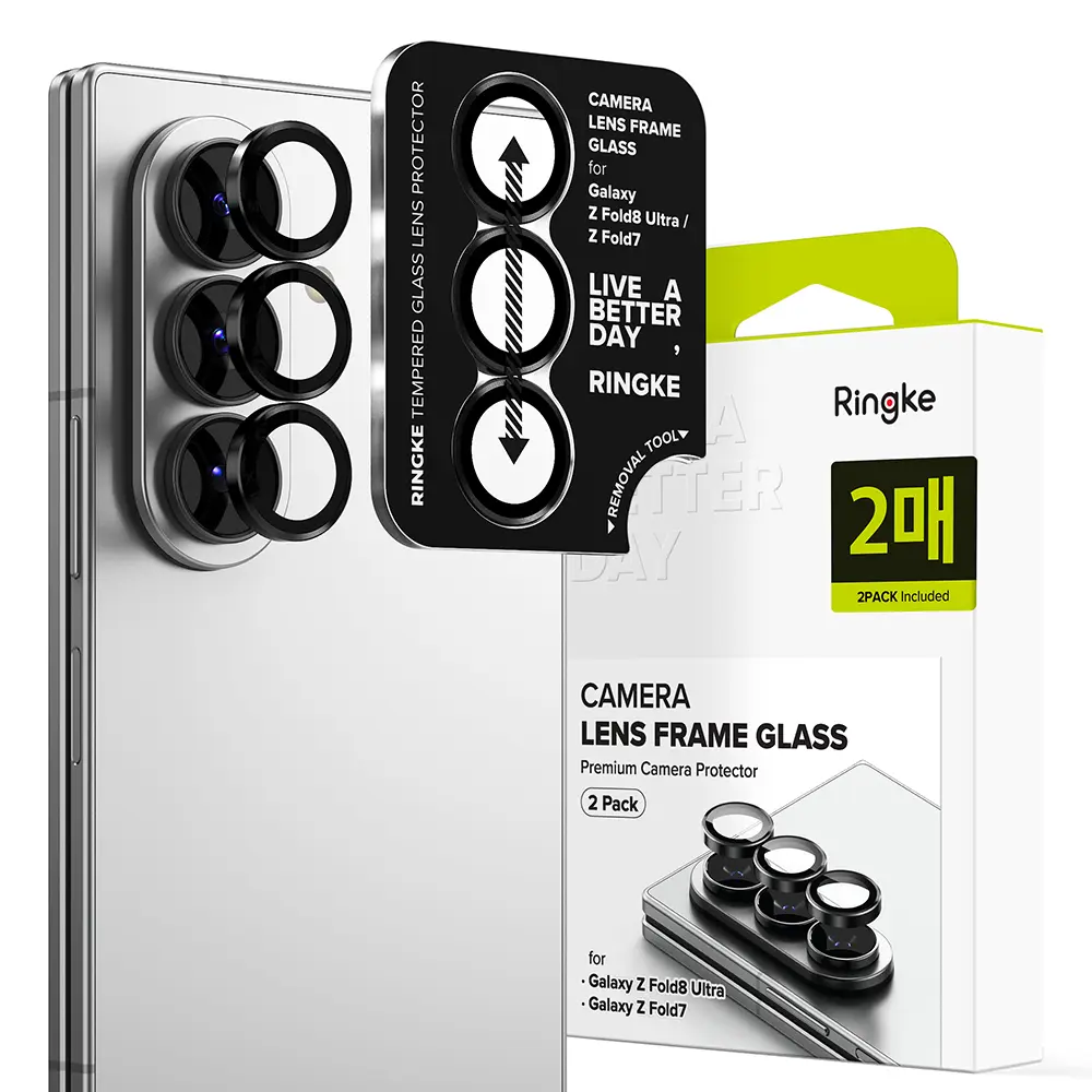 Camera Lens Frame Glass (2-pack) Samsung Galaxy Z Fold 8 Ultra Black