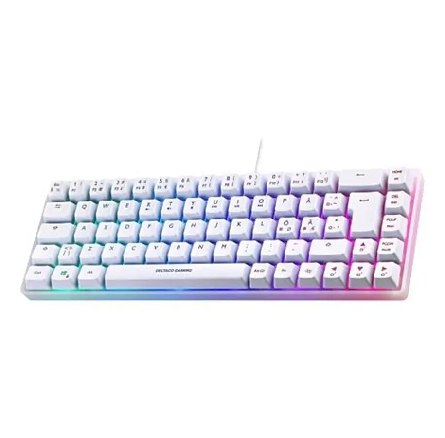 DK240 60% membrantangentbord RGB, Vit