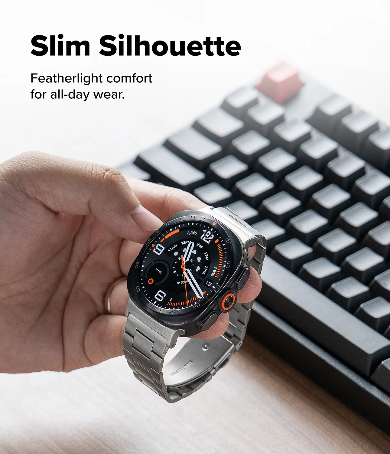 Metal One Air Armband Samsung Galaxy Watch Ultra 2 (2026) Silver