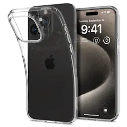 iPhone 15 Pro Max Liquid Crystal-skal, Crystal Clear
