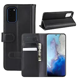Ægte Læderetui Samsung Galaxy S20 Sort