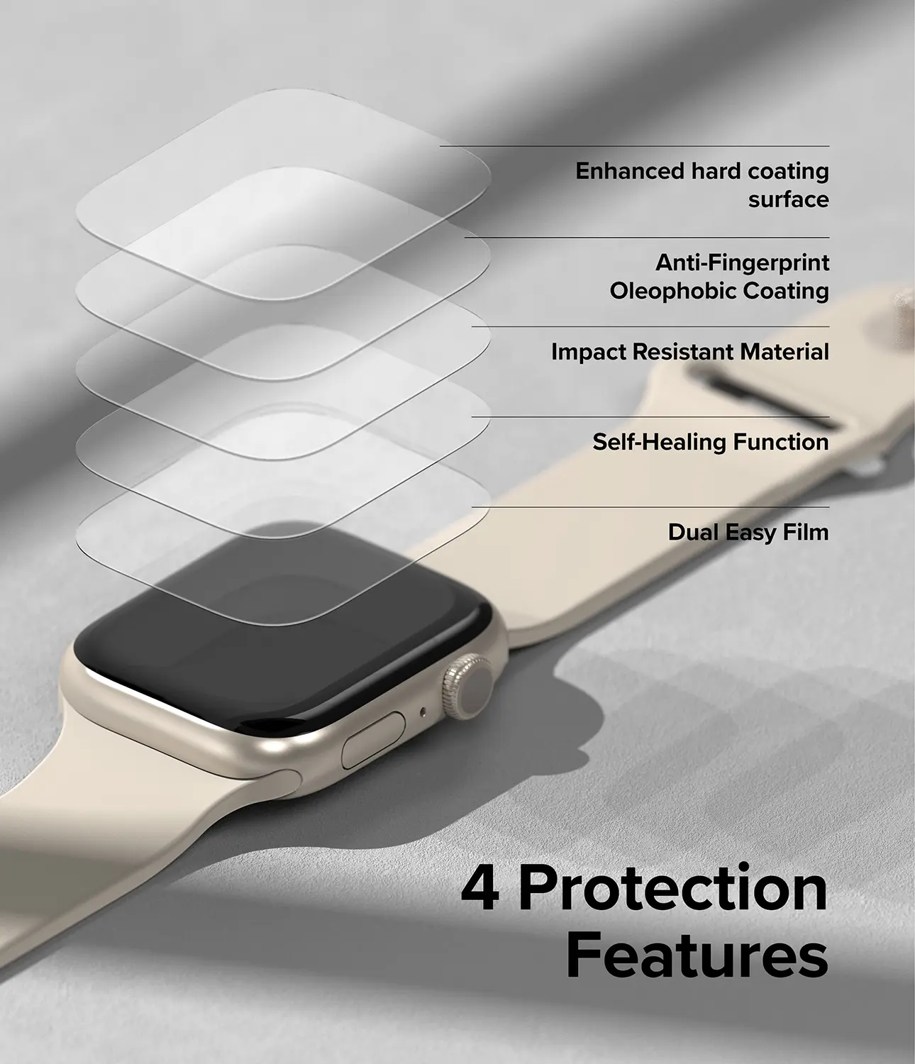 Dual Easy Screen Protector (3-pack) Apple Watch Series 7 41mm