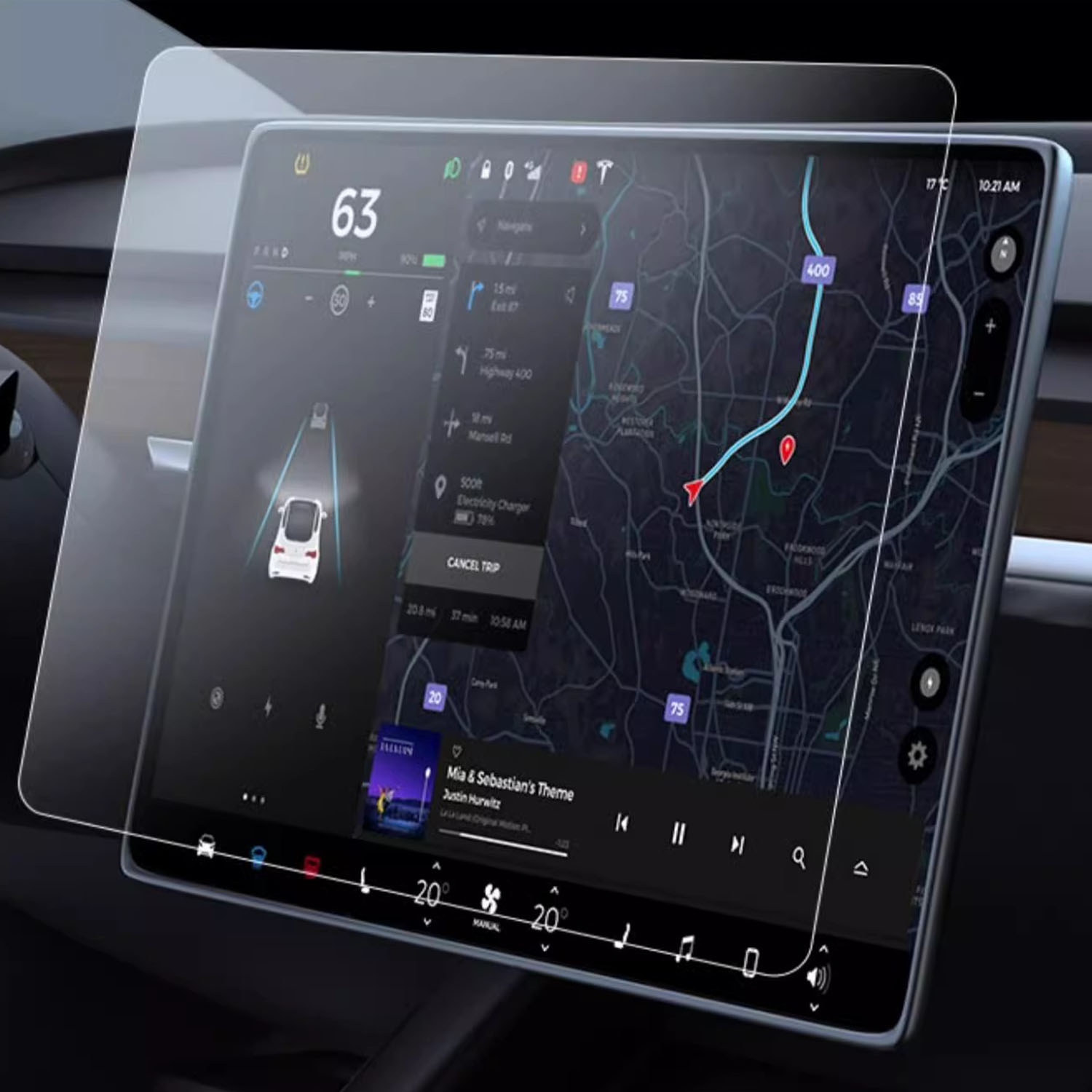 Härdat Glas Skärmskydd Tesla Model Y/3 Refreshed Edition 15.4"