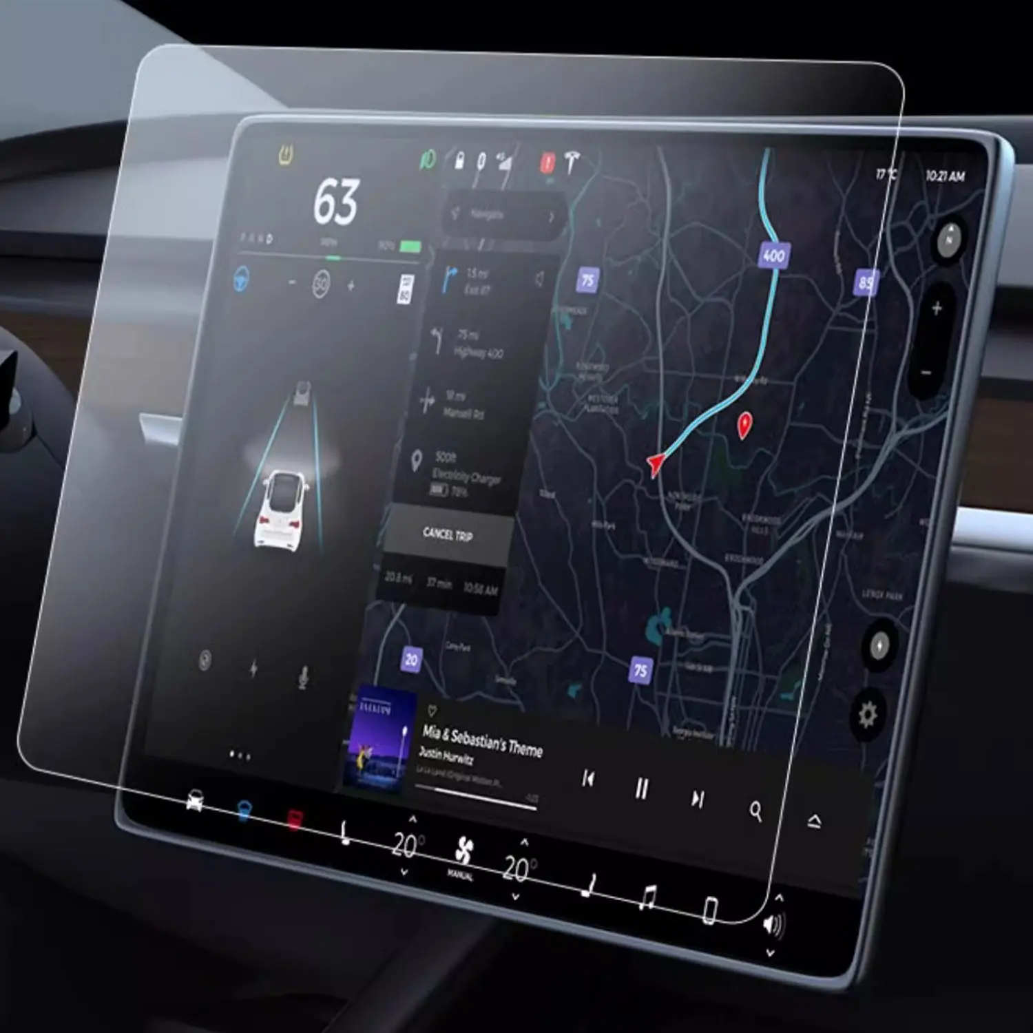 Härdat Glas Skärmskydd Tesla Model Y/3 Refreshed Edition 15.4"