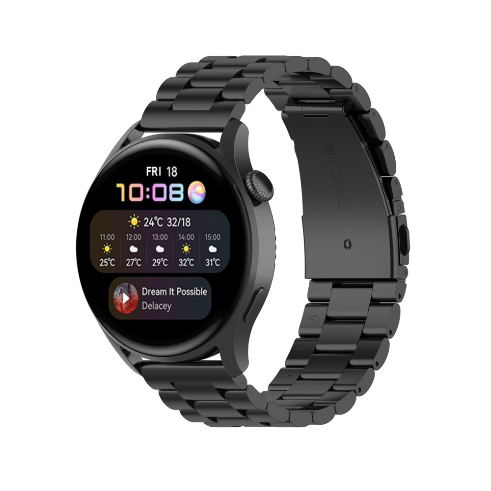 Huawei Watch GT 3 46mm/Watch GT Runner Metal Reim Svart - Armbånd i luksuriøs og stilren design