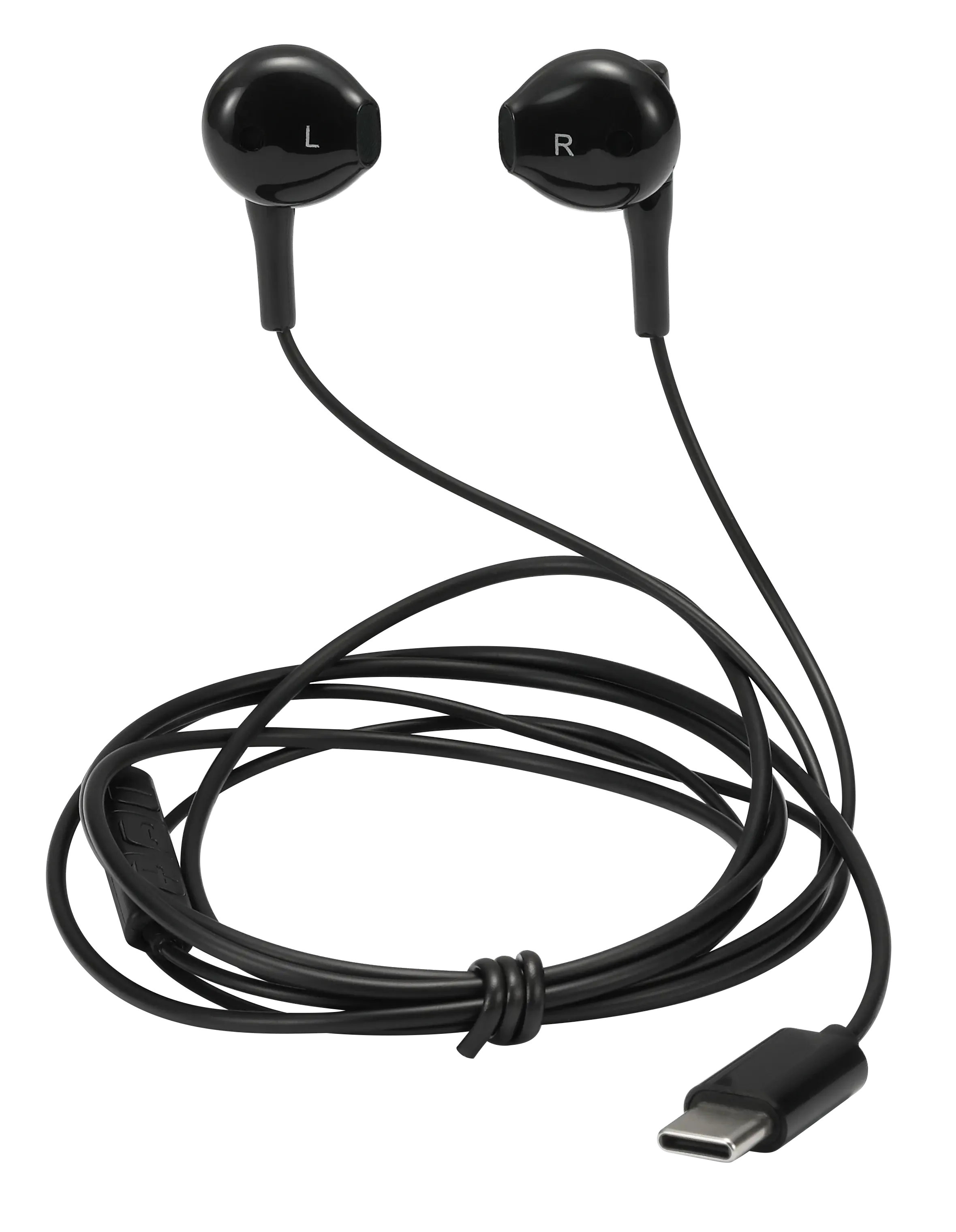 Semi-in-ear hörlurar USB-C svart