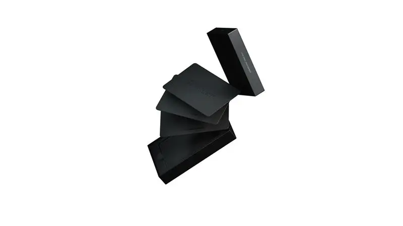 Crypto Hardware Wallet 3 Card set svart