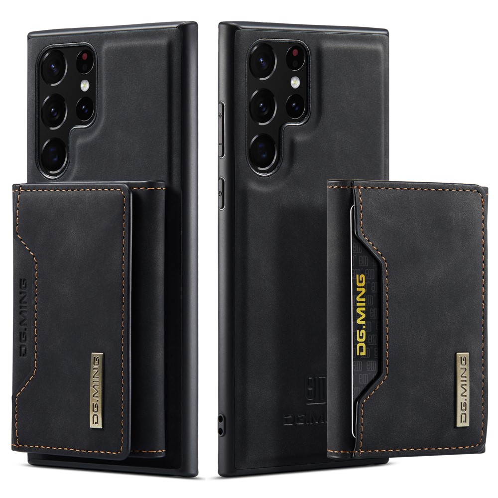 DG.MING Magnetic Card Slot Case Samsung Galaxy S22 Ultra Musta