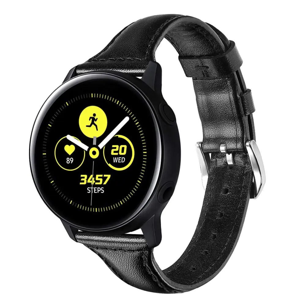 Slim Läderarmband Samsung Galaxy Watch 5 44mm Svart