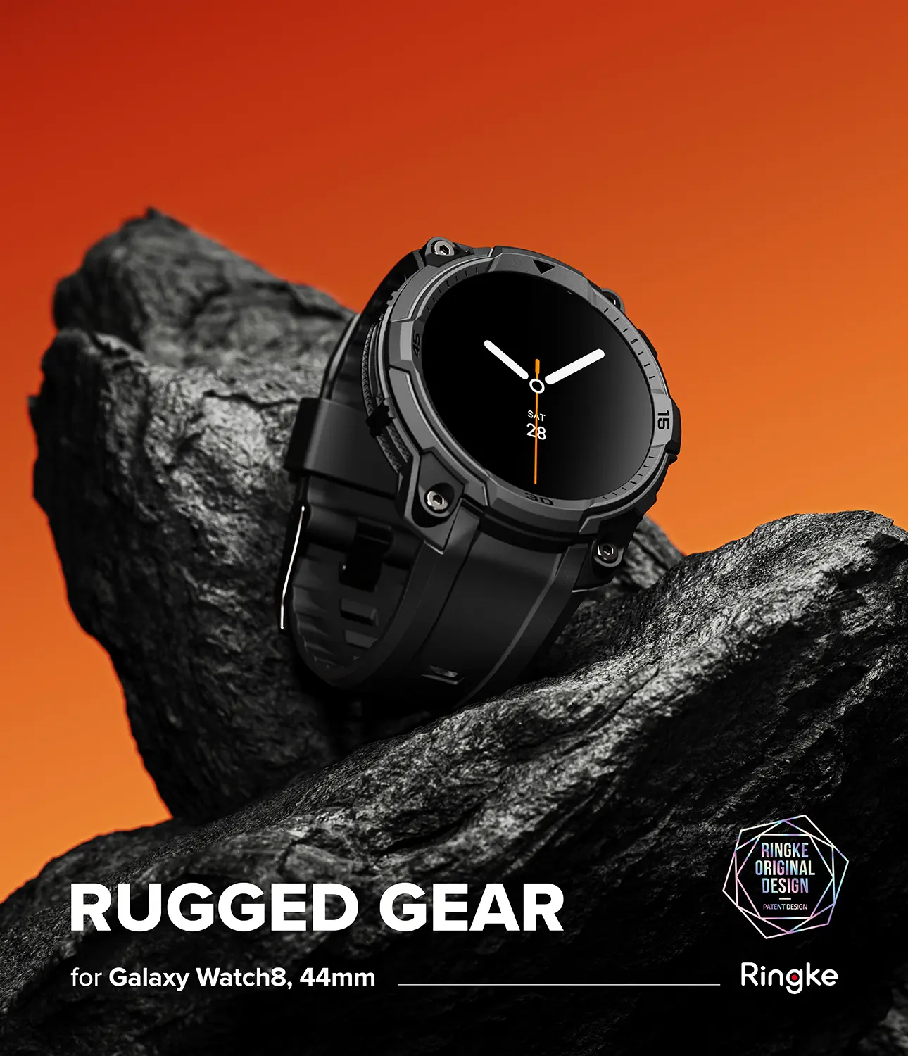 Rugged Gear Samsung Galaxy Watch 8 44mm All Black