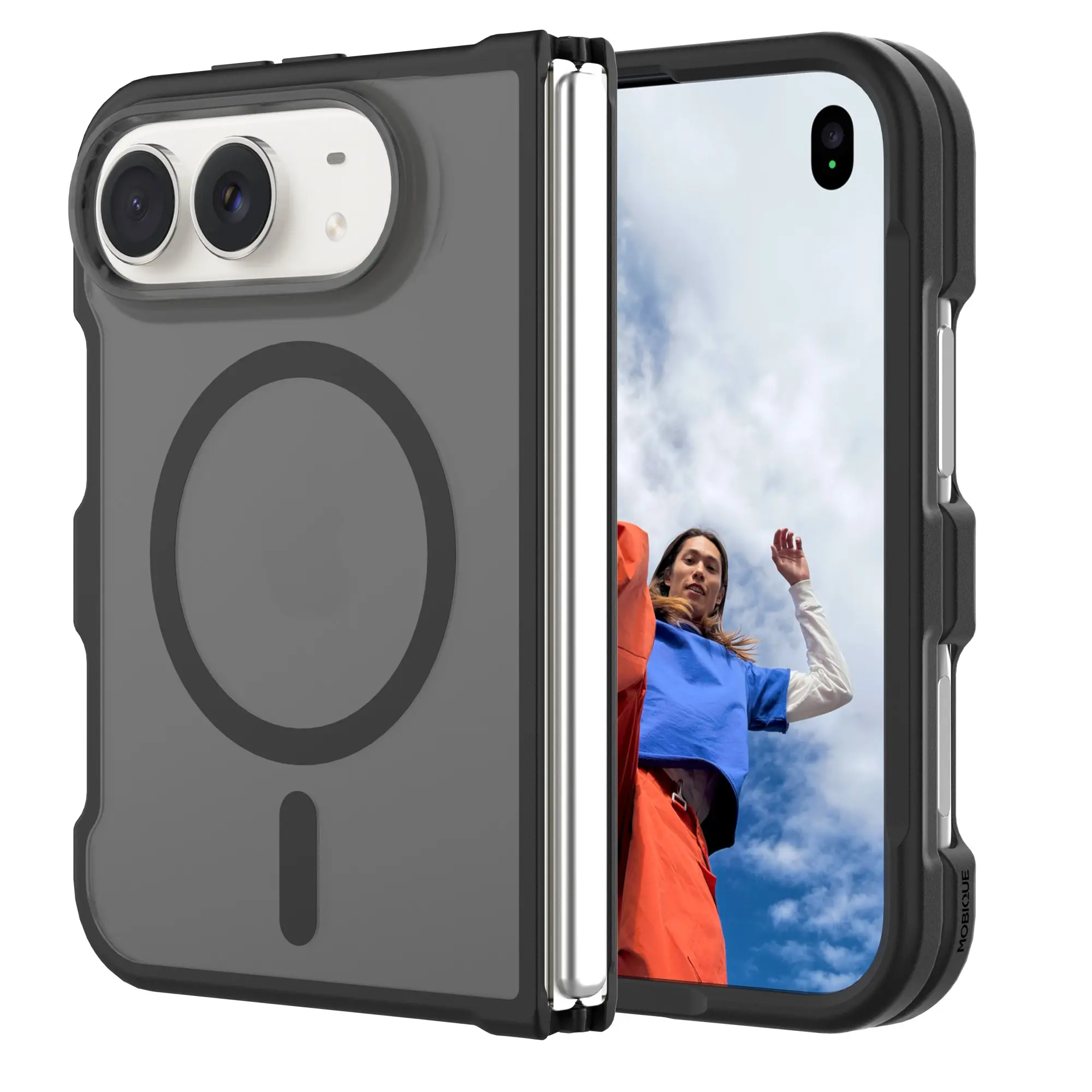 Magnetic Hybrid Deksel iPhone Duo Frosted Black