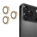Glitter Linsebeskytter Aluminium iPhone 17 Pro Guld