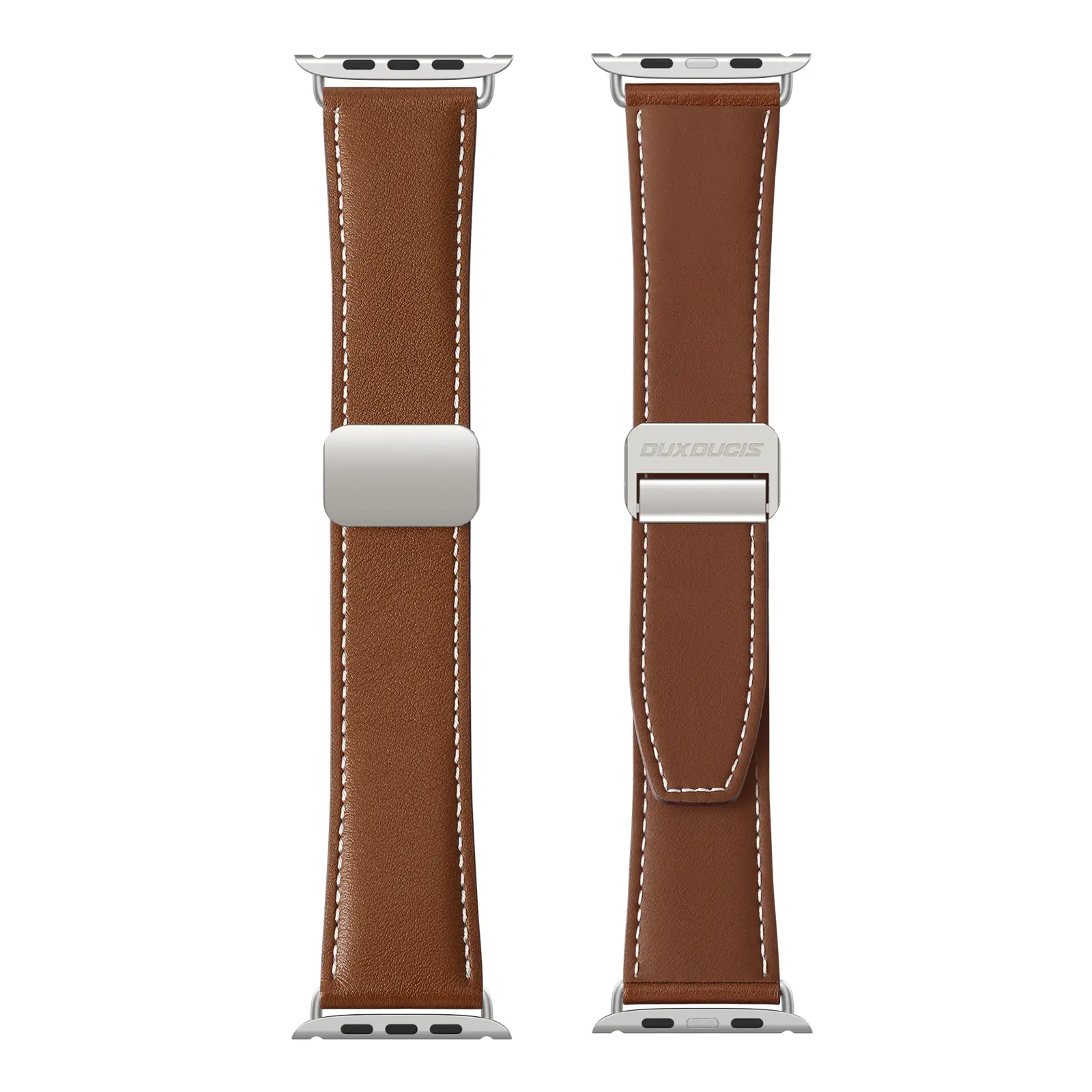 Läderarmband Apple Watch Series 12 47mm Brun