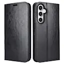 Mobiltaske Ægte Læder Samsung Galaxy S23 FE Sort