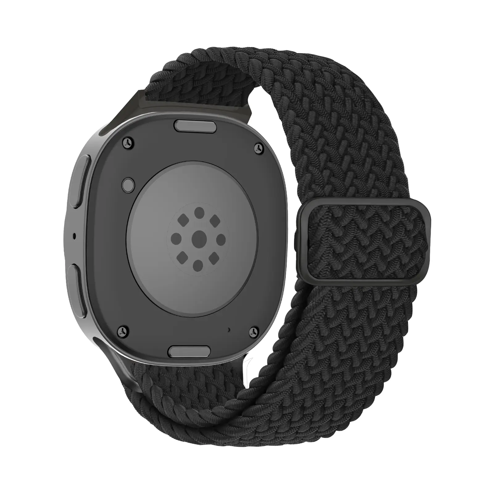 Flätat Elastiskt Nylonarmband Samsung Galaxy Watch 8 40mm Svart