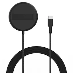 Qi2 15W MagSafe Trådløs Ladeplate med Stativ svart