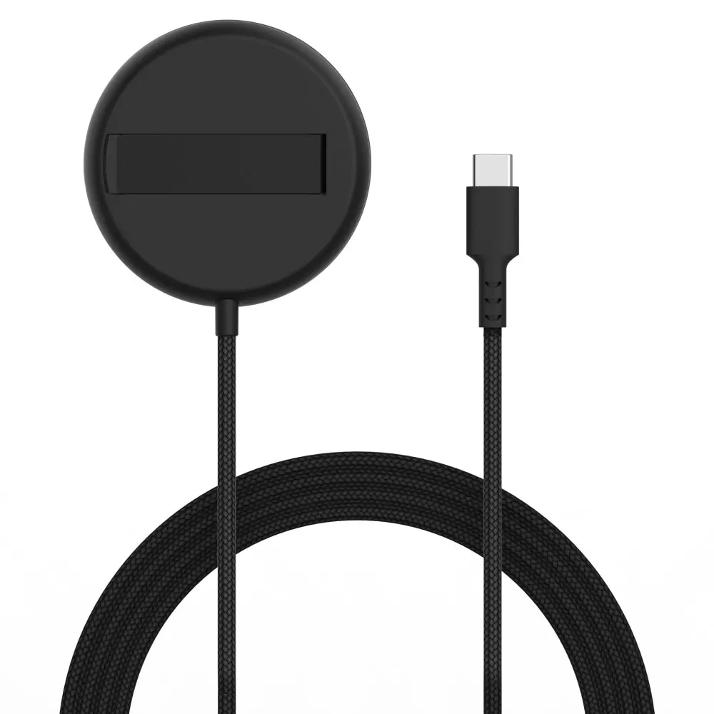 Qi2 15W MagSafe Trådløs Opladeplade med Stander sort